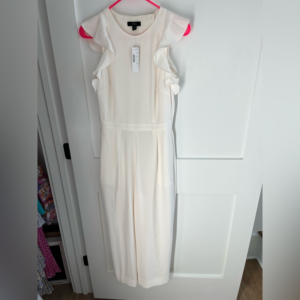 NEVER WORN Jcrew white jumpsuit